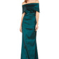 Vestido feminino Vince Camuto de cetim com decote ombro a ombro, verde, tamanho 6