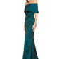 Vestido feminino Vince Camuto de cetim com decote ombro a ombro, verde, tamanho 6