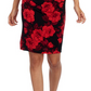 Vestido feminino com manga bufante e babados, tamanho 10, vermelho, da Connected Apparel