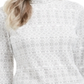Blusa de gola alta estampada Karen Scott Fair Isle - Branco inverno, tamanho XS