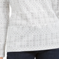 Blusa de gola alta estampada Karen Scott Fair Isle - Branco inverno, tamanho XS