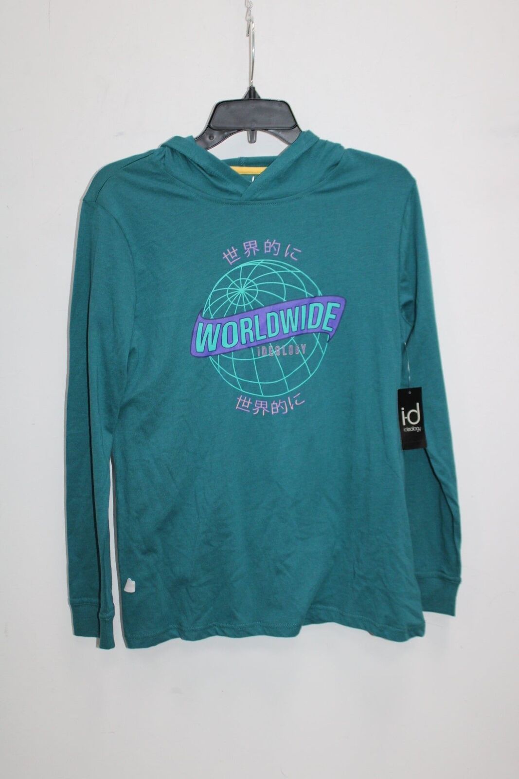 Camiseta com capuz estampa gráfica Ideology Big Boy's, verde, tamanho X-G