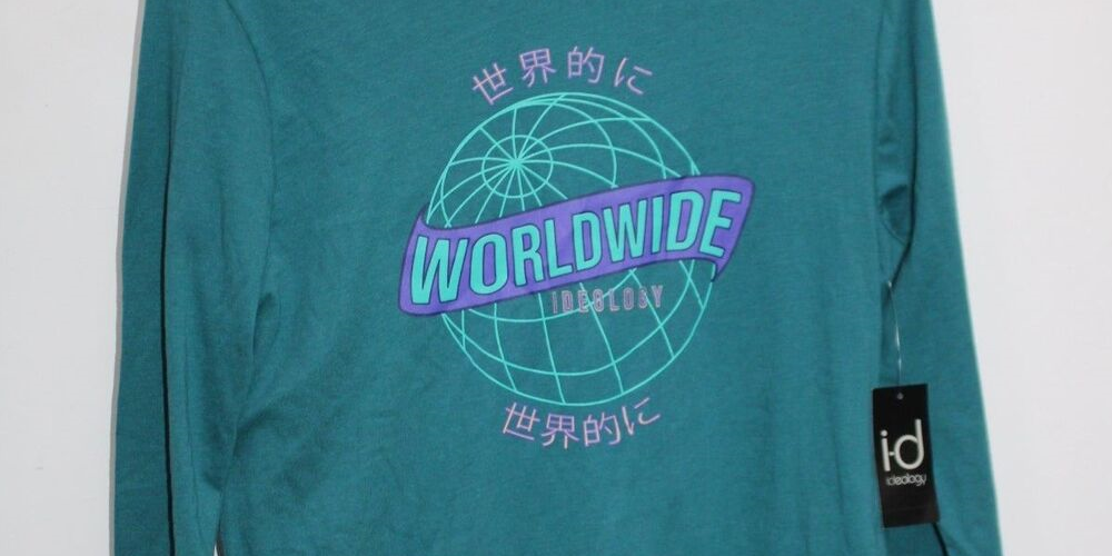 Camiseta com capuz estampa gráfica Ideology Big Boy's, verde, tamanho X-G