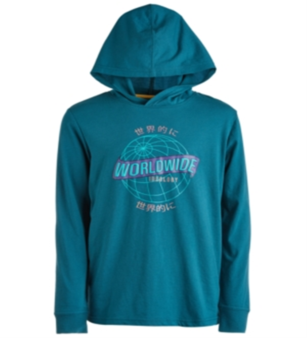 Camiseta com capuz estampa gráfica Ideology Big Boy's, verde, tamanho X-G