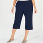 Calça Capri Karen Scott em Tricô com Cordão - Azul Intrepid Tamanho P