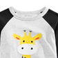 Camiseta estampada de girafa First Impressions para bebê menino, cinza, tamanho 18 meses