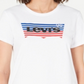 Camiseta Levi's Feminina Infantil The Perfect Slogan em Algodão com Estampa - Branca Tamanho Extra Grande