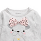 Camiseta infantil de algodão com estampa de cachorro First Impressions para meninas, tamanho 4T, cinza