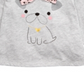 Camiseta infantil de algodão com estampa de cachorro First Impressions para meninas, tamanho 4T, cinza