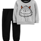 Conjunto de moletom e calça jogger Carter's Baby Boy, 2 peças, algodão, tamanho 6 meses, cinza