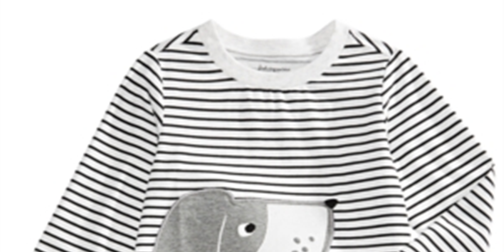 Camiseta estampada com cachorro listrado First Impressions para bebê menino, marrom, tamanho 18 meses