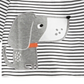 Camiseta estampada com cachorro listrado First Impressions para bebê menino, marrom, tamanho 18 meses