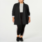 Cardigan Calvin Klein Performance Plus Feminino Frente Aberta Preto Tamanho 2X