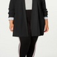 Cardigan Calvin Klein Performance Plus Feminino Frente Aberta Preto Tamanho 2X