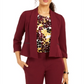 Jaqueta feminina Kasper com gola xale Flyway vermelha tamanho 18