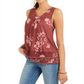 Regata de malha com estampa floral Style &amp; Co, roxa, tamanho GG