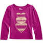 Camiseta infantil feminina Epic Threads com corações brilhantes, rosa, tamanho 4T