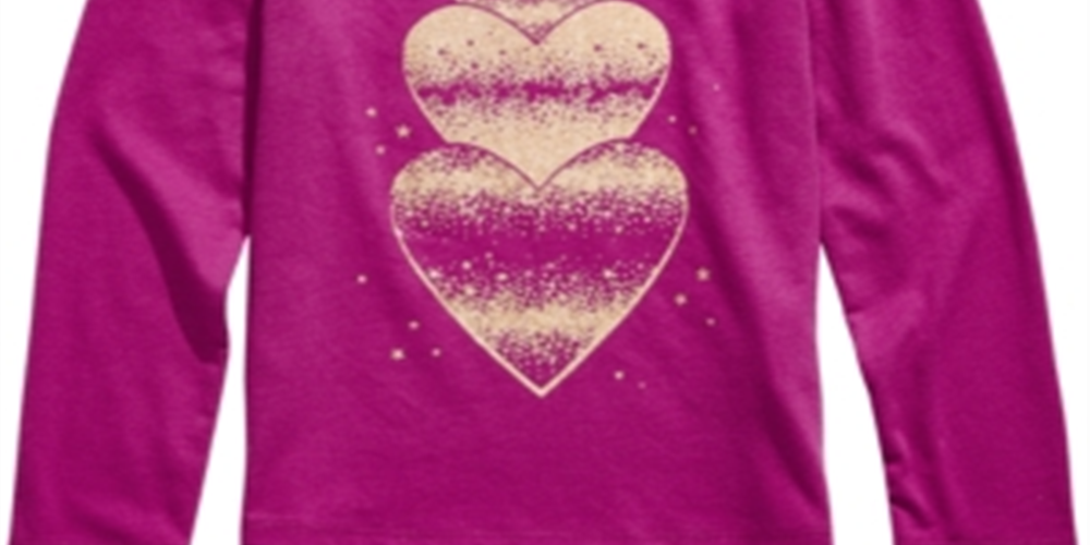 Camiseta infantil feminina Epic Threads com corações brilhantes, rosa, tamanho 4T
