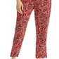 Macacão feminino Aqua com estampa de leopardo e sobrepeliz, tamanho pequeno, vermelho