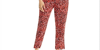 Macacão feminino Aqua com estampa de leopardo e sobrepeliz, tamanho pequeno, vermelho