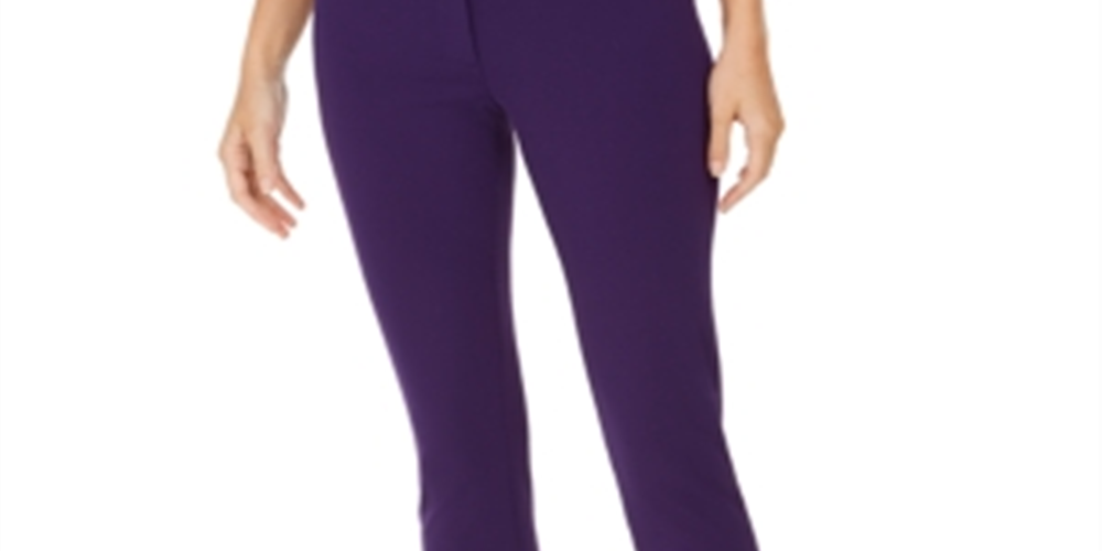 Calça Calvin Klein Masculina com Bolso e Zíper para Usar no Trabalho Roxa Tamanho 6 Petite