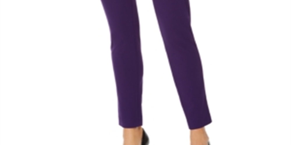 Calça Calvin Klein Masculina com Bolso e Zíper para Usar no Trabalho Roxa Tamanho 6 Petite