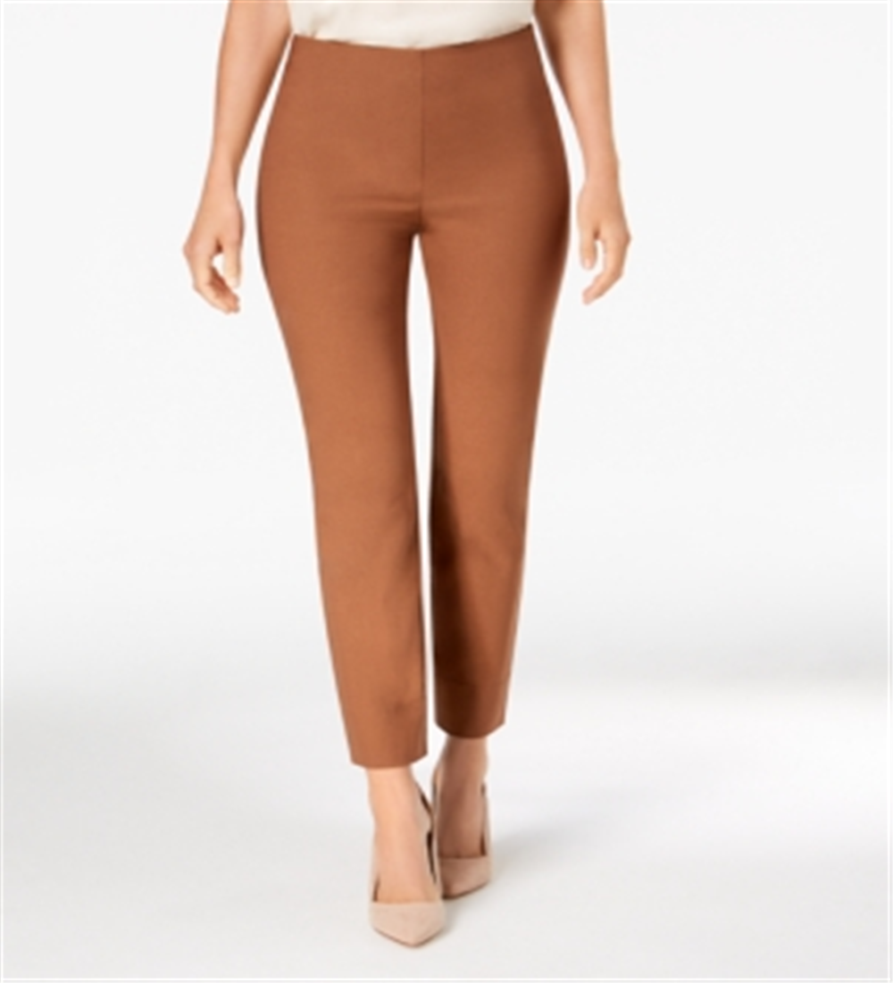 Calça feminina Charter Club Tummy Control, marrom, tamanho 2P