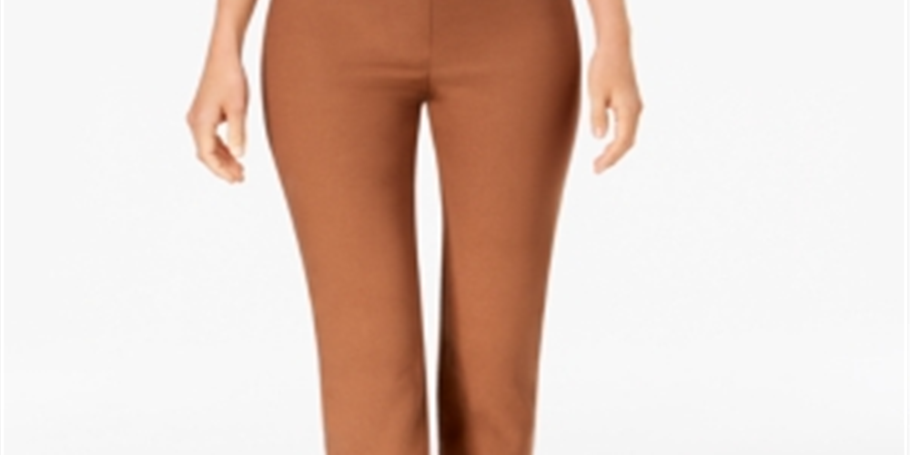 Calça feminina Charter Club Tummy Control, marrom, tamanho 2P