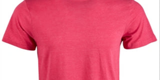 Camiseta masculina Alfani com gola redonda mesclada, rosa, tamanho médio