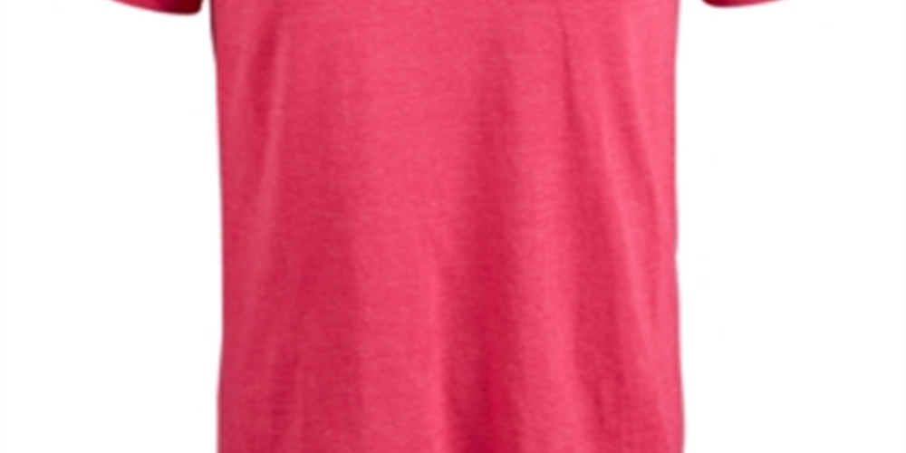 Camiseta masculina Alfani com gola redonda mesclada, rosa, tamanho médio