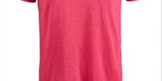 Camiseta masculina Alfani com gola redonda mesclada, rosa, tamanho médio