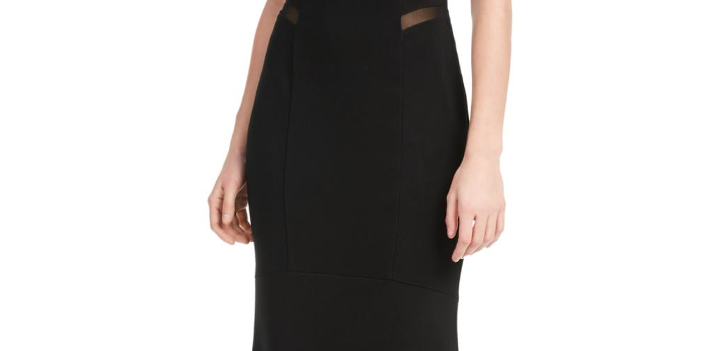 Vestido de noite sereia transparente sem mangas com decote em V e comprimento total, cor esmeralda, tamanho médio