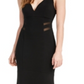 Vestido de noite sereia transparente sem mangas com decote em V e comprimento total, cor esmeralda, tamanho médio