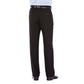 Calças elásticas de ajuste clássico com frente lisa masculina Hagger, pretas, 36x30