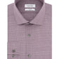 Camisa social masculina Calvin Klein Steel Slim Fit, sem passar, com estampa elástica, tamanho 17x32x33, vermelha