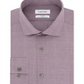 Camisa social masculina Calvin Klein Steel Slim Fit, sem passar, com estampa elástica, tamanho 17x32x33, vermelha