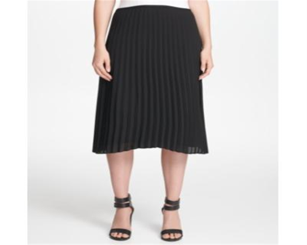 Saia plissada feminina DKNY preta tamanho 10