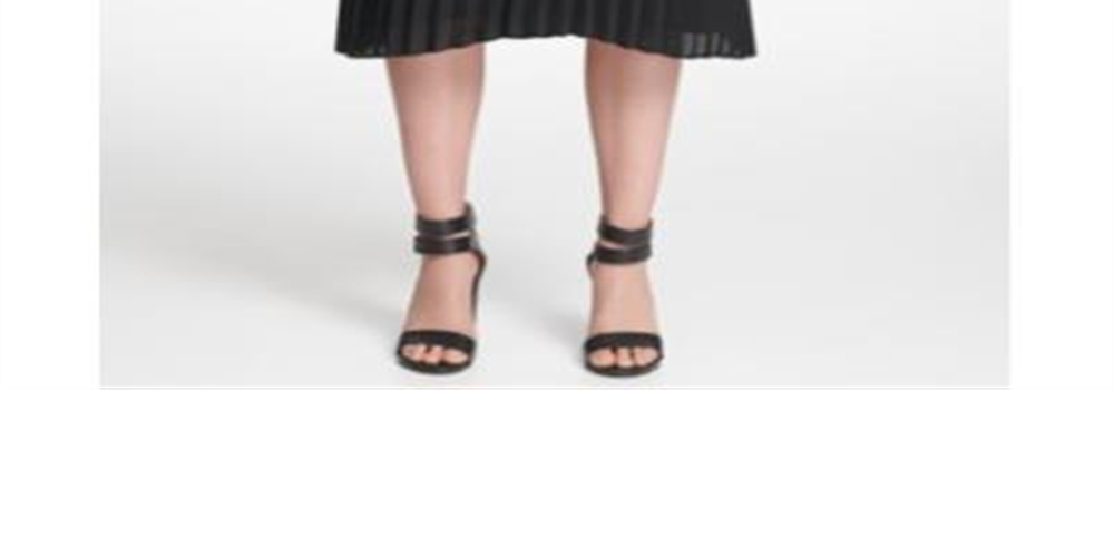 Saia plissada feminina DKNY preta tamanho 10