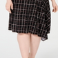 Vestido assimétrico estampado feminino Alfani, preto, tamanho 3X