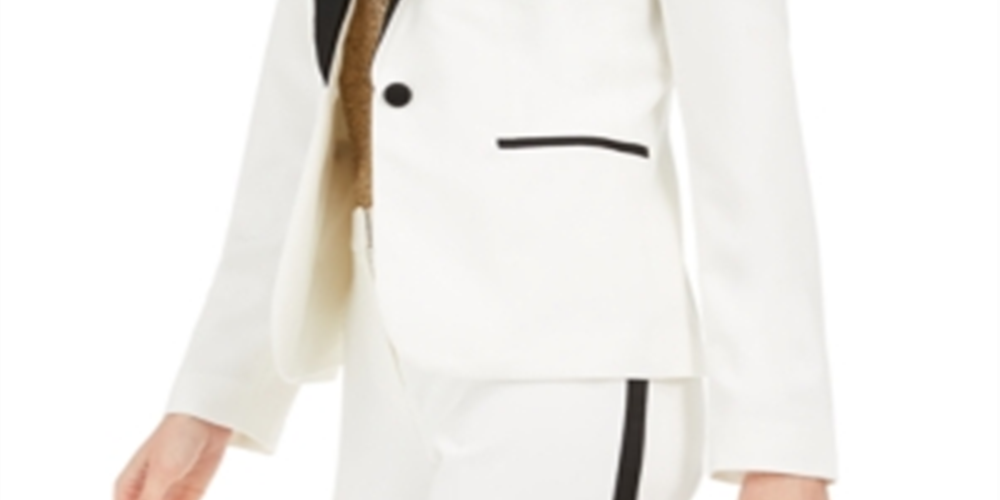 Calvin Klein Blazer Smoking Feminino Branco Tamanho 10P