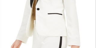 Calvin Klein Blazer Smoking Feminino Branco Tamanho 10P