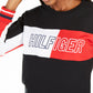 Camiseta feminina Tommy Hilfiger Color Block manga comprida preta tamanho X-G