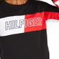 Camiseta feminina Tommy Hilfiger Color Block manga comprida preta tamanho X-G