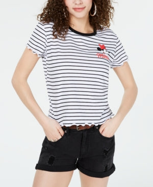 Camiseta Ultra Flirt Junior com decote em V cruzado, branca, tamanho G