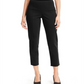 Calça skinny feminina com cadarço e tornozelo JM Collection, preta, tamanho pequeno