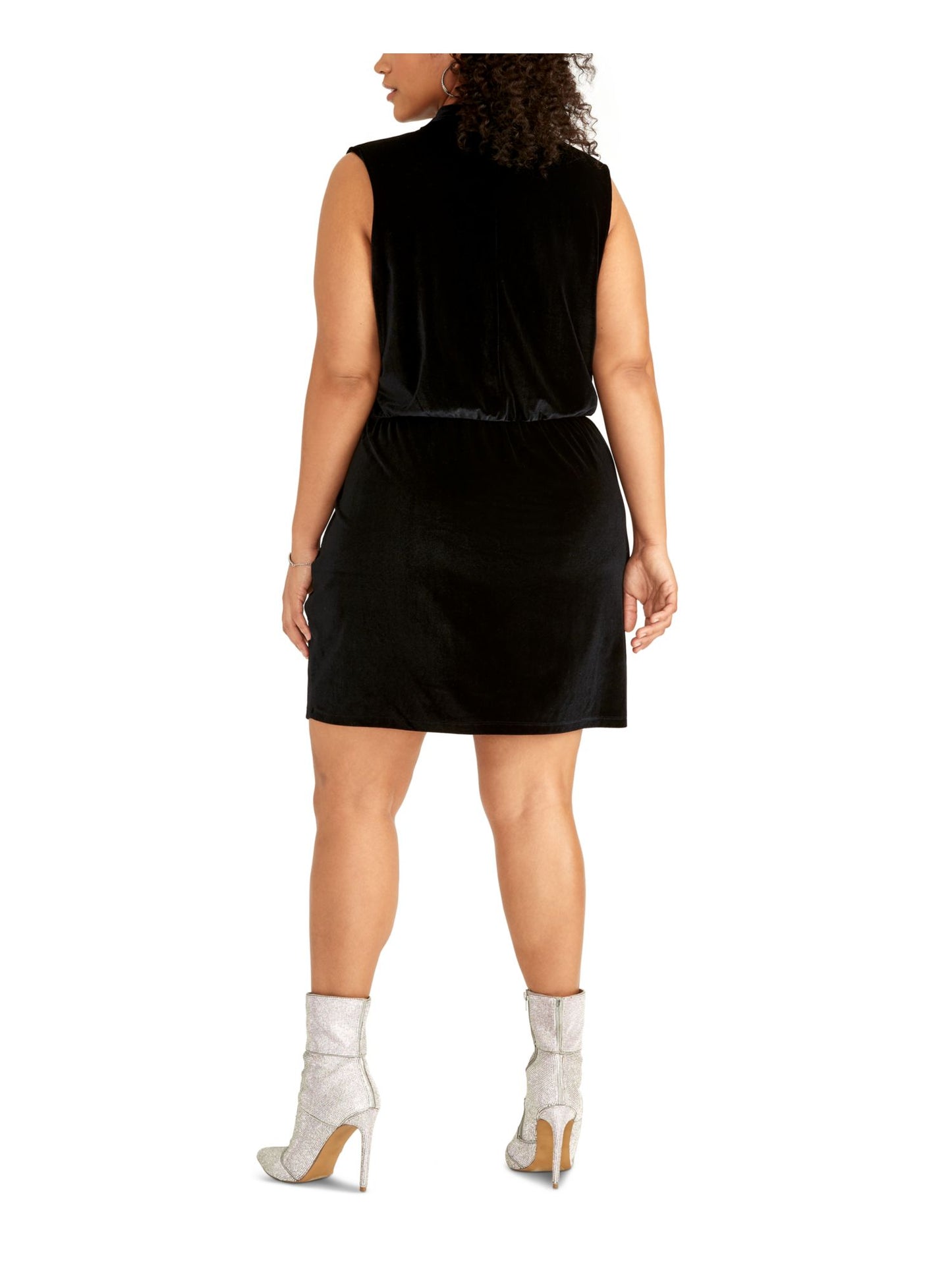 Vestido Isabella Plus Size Feminino Rachel Roy Preto Tamanho 1X