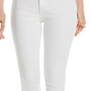 Calça jeans skinny Rag &amp; Bone feminina, cintura alta, branca, tamanho 24