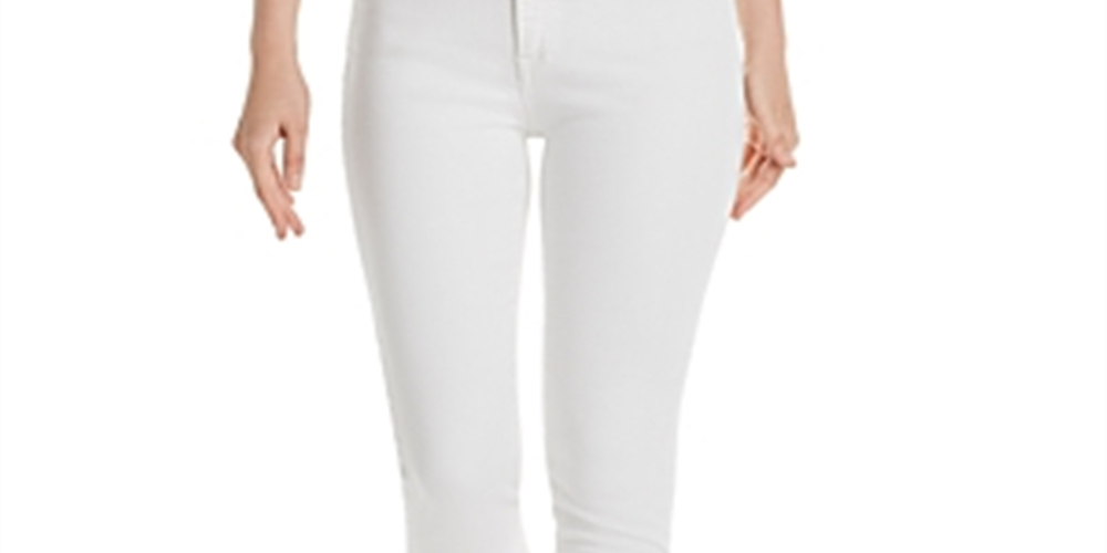 Calça jeans skinny Rag &amp; Bone feminina, cintura alta, branca, tamanho 24