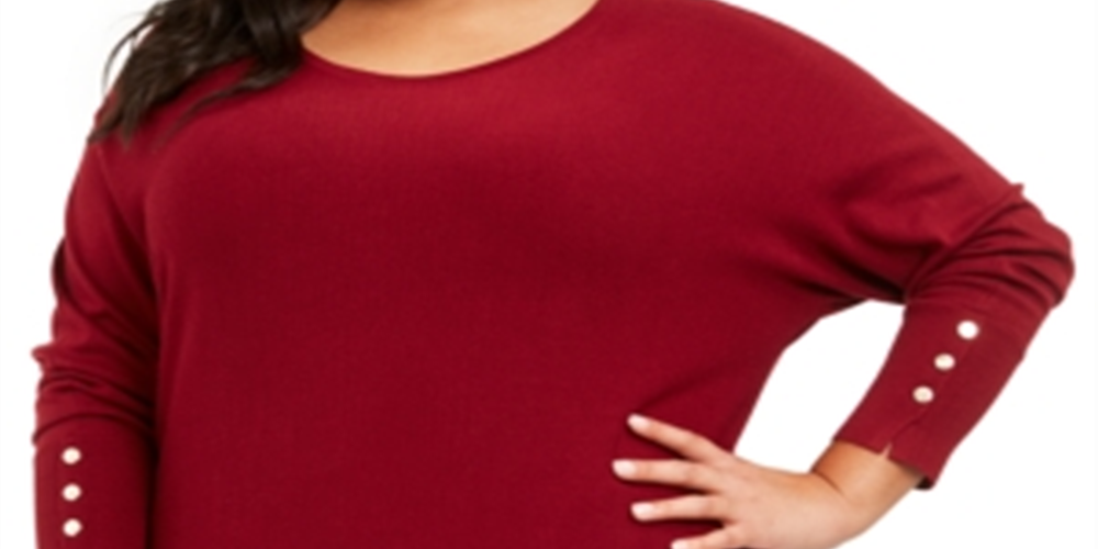 Suéter Dolman Feminino JM Collection Vinho Tamanho 0X