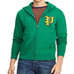 Polo Ralph Lauren Masculino Yale Patch Front Fleece Hoodie Verde Tamanho X-G